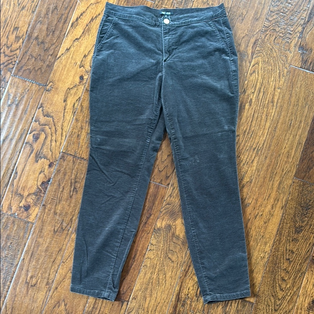 NIC+ZOE Gray Velvet Ankle Jeans